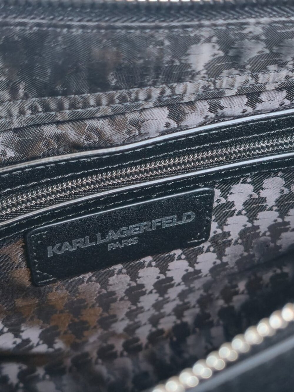 Karl Lagerfeld Paris Women's Maybelle Checkerboard Satchel Bag - Picture 7 of 9